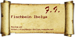 Fischbein Ibolya névjegykártya
